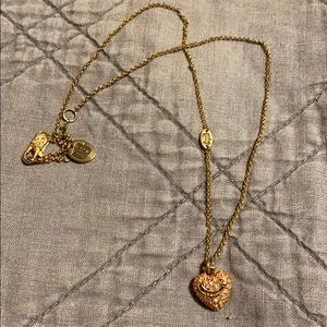 Pink crystal Juicy Couture heart necklace 💕